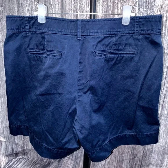 Lauren Ralph Lauren 100% Cotton Navy Blue Shorts Women Size 10 - Picture 2 of 9